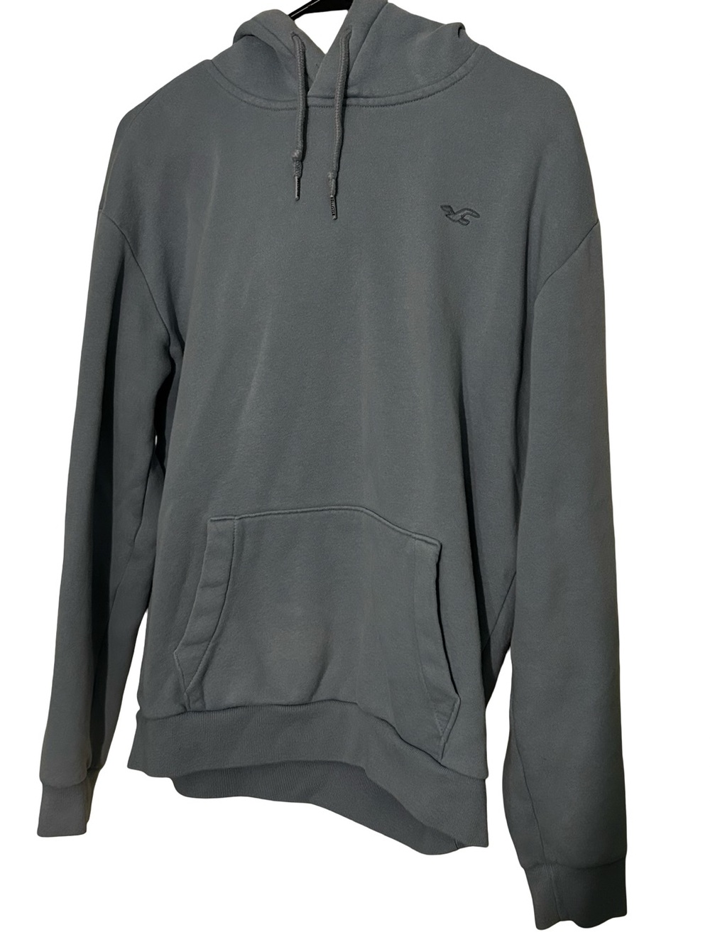 Hollister Men's light bluePullover Hoodie - Classic Logo